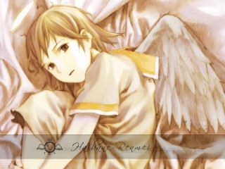 Angel wings yellow shirt bed - his chest free wallpaper