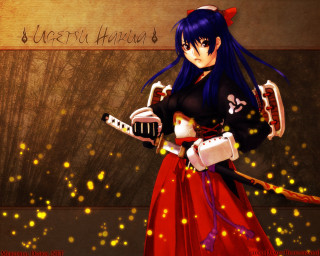 Ayako rokkaku red dress samurai - classical realism free wallpaper for desktop