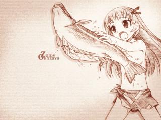 Girl fish hands anime naturalism - her hand and a caption free wallpaper