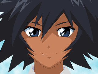 Black hair blue eyes closeup - a close up of a person free wallpaper