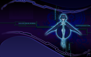 Anime girl blue dress black - ghost in the shell free wallpaper for desktop