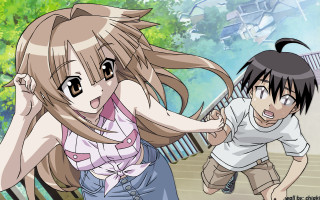 Anime couple park rayonism screenshot - a park area free wallpaper