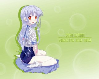 Anime girl long hair bubbles - bubble free wallpaper