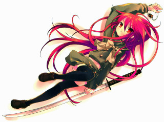 Pink hair woman sword anime - pink hair and a hat free wallpaper