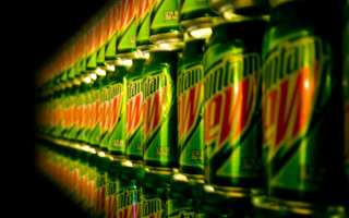 Soda cans closeup lights black - deep free wallpaper for desktop