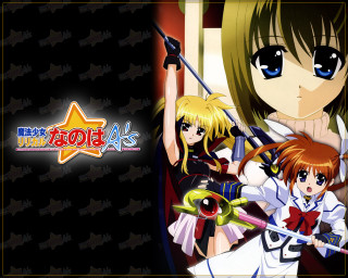 Anime girls swords star background - a red star free wallpaper