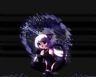 Anime cat gothic screenshot greeneyes - a anime character free wallpaper for desktop