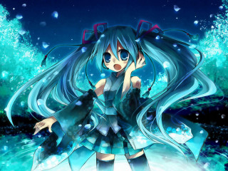 Anime girl snow holography aqua - holography free wallpaper for desktop