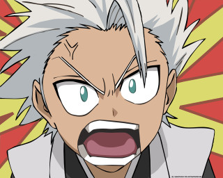 Surprised man white hair blue - expression free wallpaper