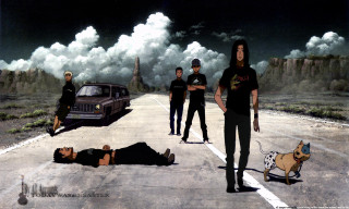 Group people road car dog - altichiero free wallpaper