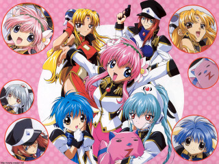 Anime girls guns colorful costumes - serial free wallpaper for desktop