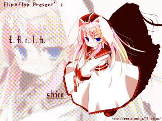 Girl longhair whitedress redbow anime - a red bow free wallpaper