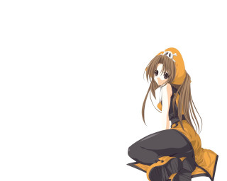 Woman hoodie yellow scarf anime - a hoodie free wallpaper
