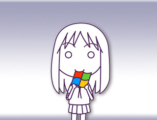 Cartoon girl colorful square blue - a blue background behind her free wallpaper