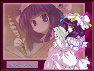 Purple hair girl bow book - a picture of a girl free wallpaper for desktop
