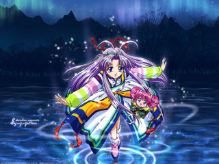 Anime girl holding doll water - a doll free wallpaper