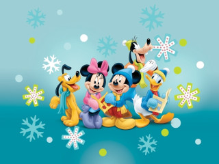 Mickey pluto snowy night disney - ground free wallpaper for desktop