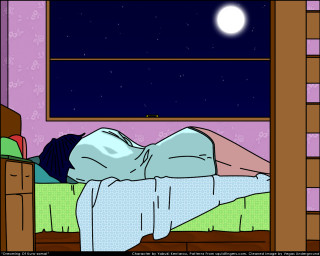 Night window fullmoon bed citylights - chris ware free wallpaper