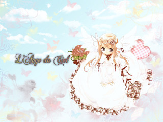 Angel butterfly dove white dress - a picture of a girl free wallpaper for desktop