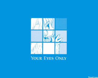 Blue window woman eyes only - symbolism free wallpaper