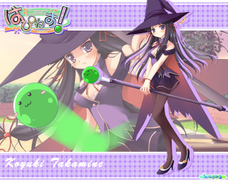 Witch girl portrait green apple - a green ball free wallpaper