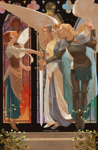 Stained glass dove portrait artnouveau - charlie bowater free wallpaper for mobile