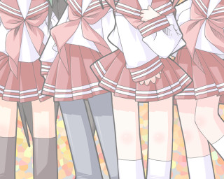 Girls pink dresses umbrellas anime - pink dress free wallpaper