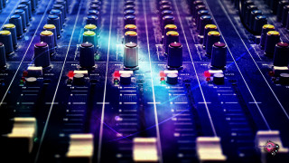 Mixing board knobs lights blue - board free wallpaper