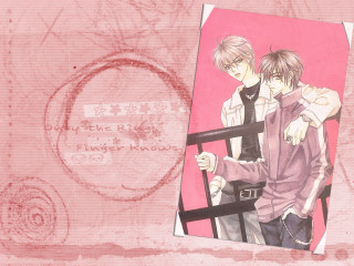 Anime couple pink background two - a picture of them free wallpaper