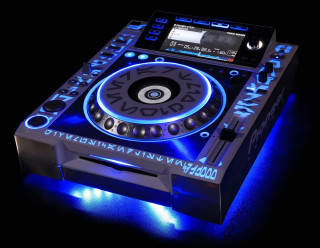Dj deck blue lights holography 2 - holography free wallpaper