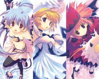 Anime characters bird demon wings - two anime character free wallpaper