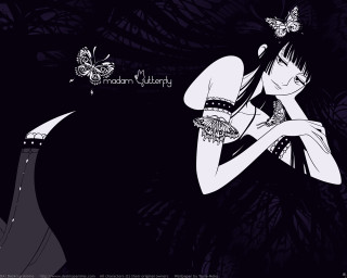 Woman butterfly shoulder gothic lineart - aubrey beardsley free wallpaper