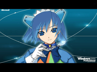 Blue hair cat ears anime - android free wallpaper