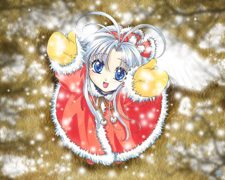 Anime blueeyes redcoat snowyday snowflakes - a snowy day free wallpaper