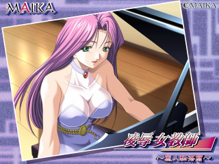 Pink haired woman green eyes - a laptop computer free wallpaper