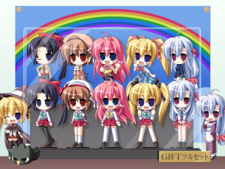 Anime girls rainbow wallpaper cute - 2 d sprite free wallpaper
