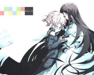 Anime couple hug colorbars neo - bálint kiss free wallpaper for desktop