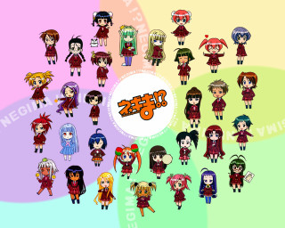 Anime group colorful background circle - 2 d sprite free wallpaper