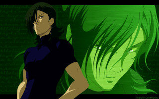 Eizan kikukawa green portrait cobra - a green face free wallpaper