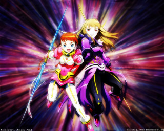 Anime characters colorful starburst synchromism - a star free wallpaper