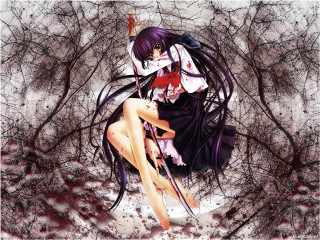 Gothic yandere autumn blooded sitting - free cyberpunk wallpaper