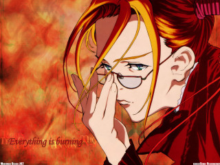 Woman glasses red shirt portrait - glass free wallpaper for desktop