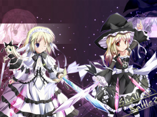 Anime costumes sword witches blonde - darkness free wallpaper