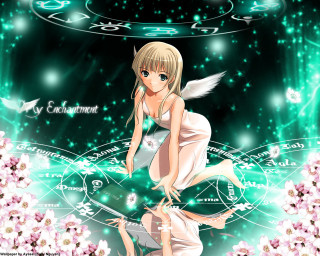 Angel dress flower music wings - flowery free wallpaper