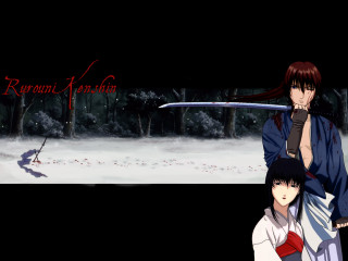 Snow swords anime ryougi kimono - text free wallpaper