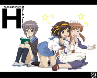 Melancholy rayonism starry schoolgirls haruhi - constant free wallpaper