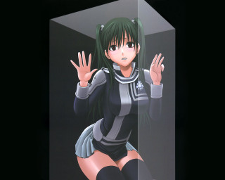 Holographic woman glass cube uniform - uniform free wallpaper for desktop