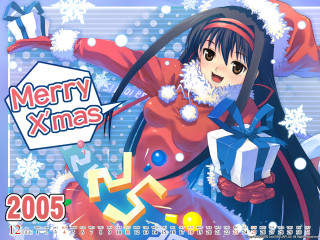 Santa hat woman christmas gift - present free wallpaper