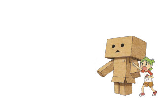 Person holding box robot face - robot free wallpaper for desktop