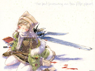 Woman kneeling knife bloody hand 2 - a bloody hand free wallpaper